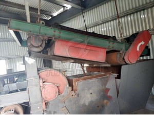 鎧裝永磁自卸除鐵器，鎧甲式永磁自卸除鐵器，永磁除鐵器，帶式除鐵器使用現場